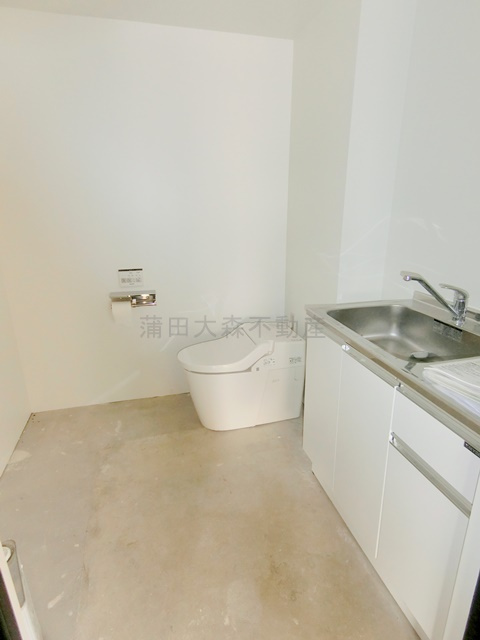 西蒲田4丁目戸建の内装|ガレージのトイレと流し台