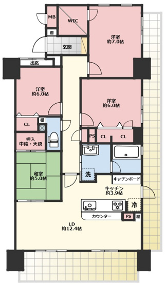 【間取り】 | エバーライフパセオ博多南イーストコート