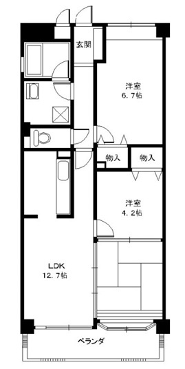 ジャルダン上ヶ原壱番館の間取り