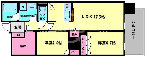 RJR堺筋本町タワー　開平小学校区の間取り|RJR堺筋本町タワー　間取り