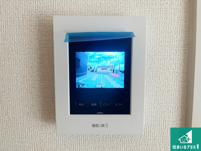 神戸市北区道場町日下部　第2期　新築一戸建ての防犯設備|カラーモニターインターホン！声だけでなく来訪者の姿や顔がモニターで確認できるので、小さなお子様がいらっしゃるご家庭でも安心できます！