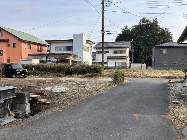 宇都宮市上金井町　248.36㎡　売地の外観|西側接道は幅員４．０ｍ
