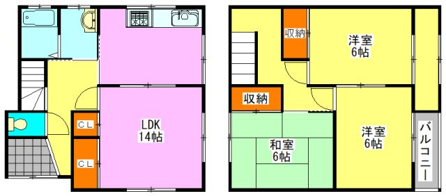 【間取り】 | 西習志野3丁目貸戸建