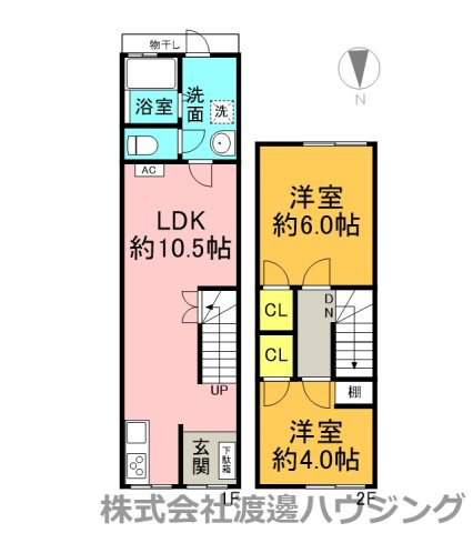 大阪市旭区高殿６丁目のテラスの間取り