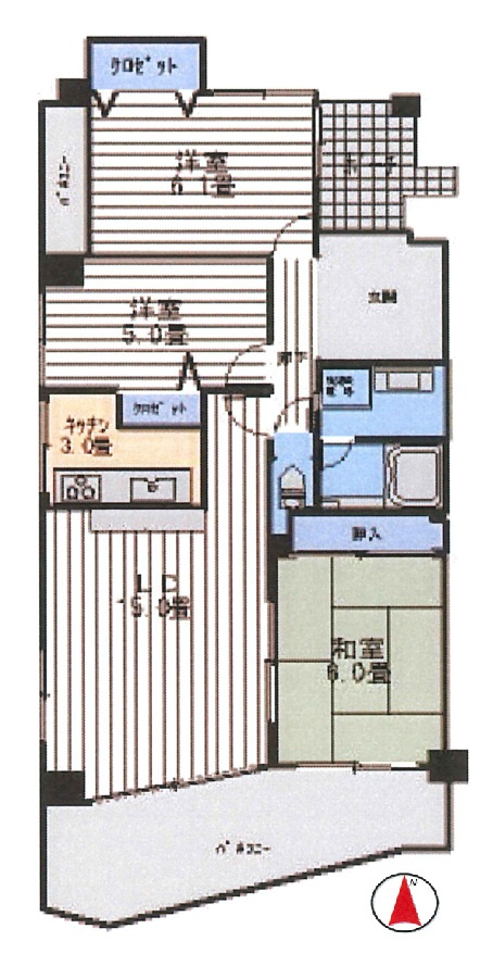 サンビルダー北野弐番館の間取り