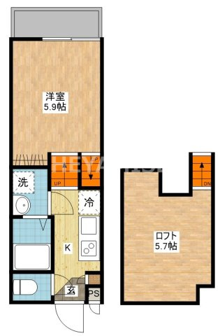 デ・クメール貝津の間取り