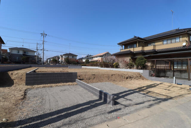ブルーミングガーデン宇都宮市五代２丁目　新築一戸建ての駐車場|外観造成後