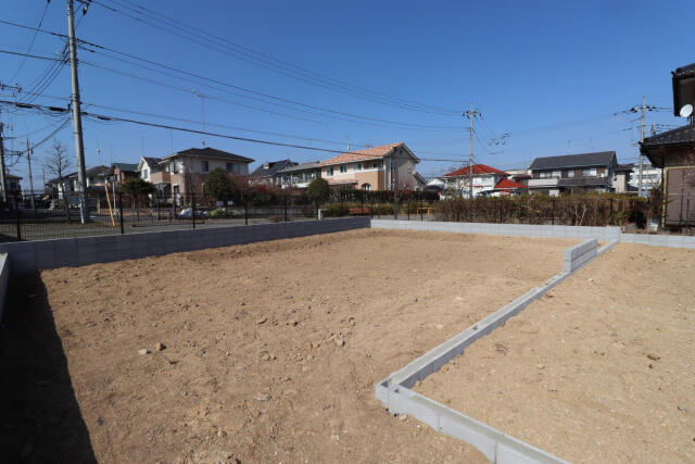ブルーミングガーデン宇都宮市五代２丁目　新築一戸建ての前面道路含む現地写真|外観造成後