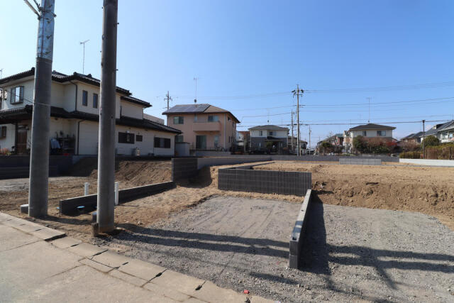 ブルーミングガーデン宇都宮市五代２丁目　新築一戸建ての駐車場|外観造成後
