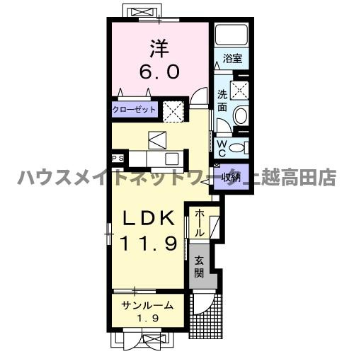 ノース　ウッズの間取り|間取図