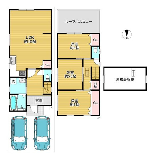 【間取り】 | 大阪市城東区東中浜7丁目　中古戸建
