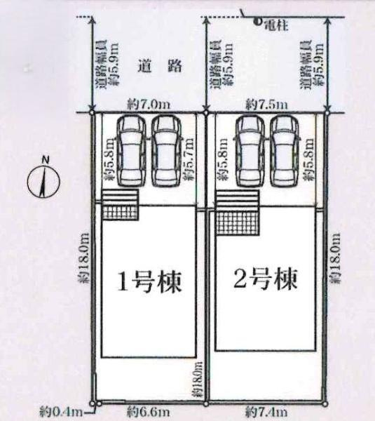 豊田市野見山町第6　全2棟・1号棟の区画図|1号棟です。