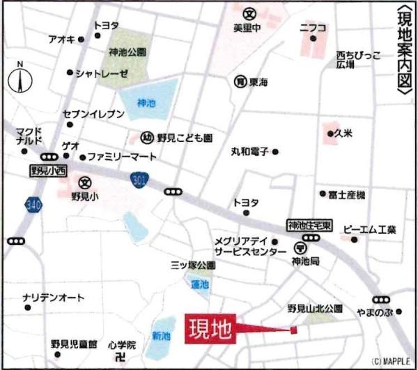 豊田市野見山町第6　全2棟・1号棟のその他|交通アクセス図です。