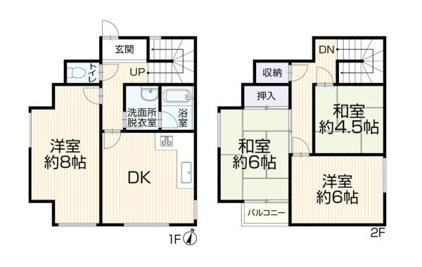 横浜市緑区三保町の中古一戸建の間取り