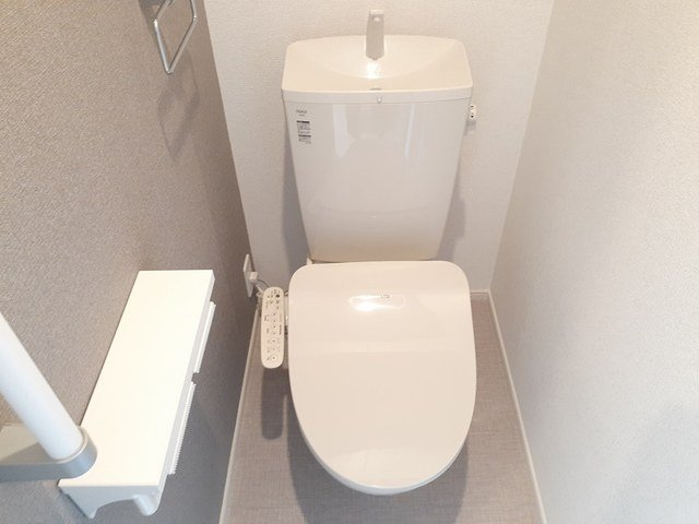 ヒカルサ高岡角ウエストのトイレ|落ち着いた色調のトイレです