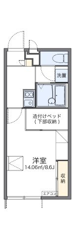 レオパレステイルザウエストの間取り