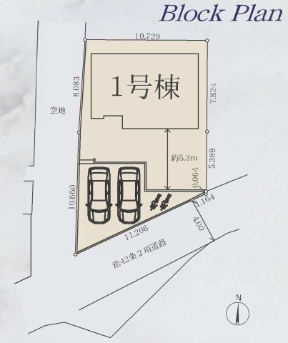 【横浜市旭区上白根町806-15新築戸建て】★仲介手数料無料★（四季の森小学校・上白根北中学校）の区画図