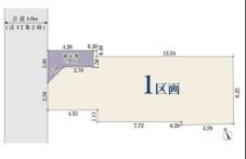 藤沢市片瀬4丁目　売地の土地図|土地図