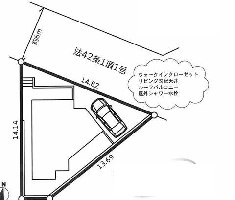 鎌倉市七里ガ浜２丁目　新築戸建の区画図|区画図