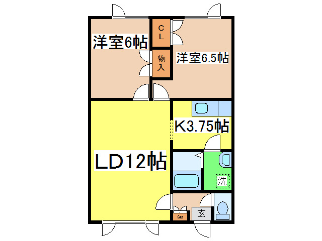 ｐａｏｎ１６(パオン)の間取り
