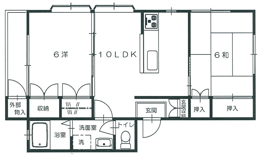 メゾンセガワA棟の間取り|メゾンセガワA棟　201