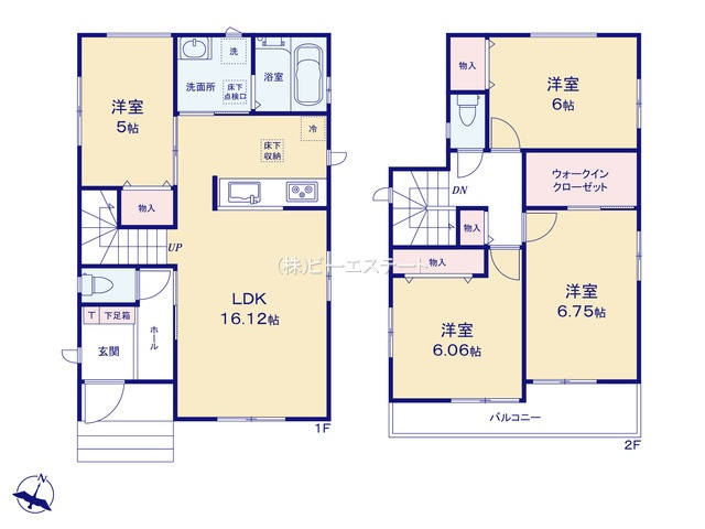 【間取り】 | 大府市森岡町4丁目　Ｂ号棟