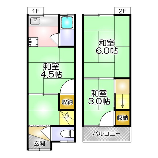 【間取り】 | 行幸町4丁目4-32テラス
