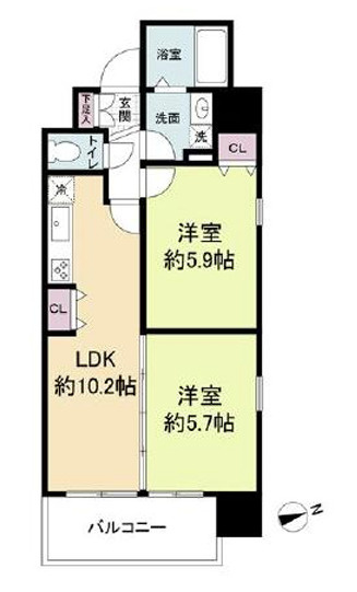 パークフラッツ尼崎の間取り