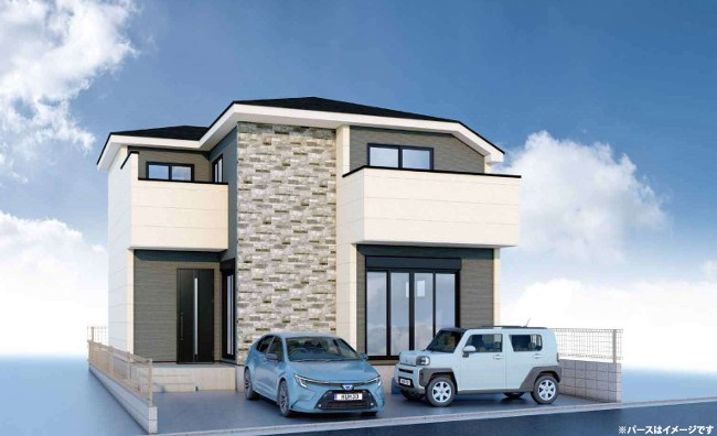 西東京市保谷町　新築一戸建　西武新宿線　西武柳沢の外観パース