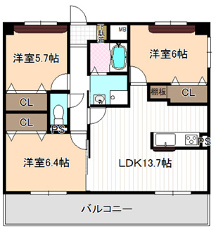 【間取り】 | グレース当知