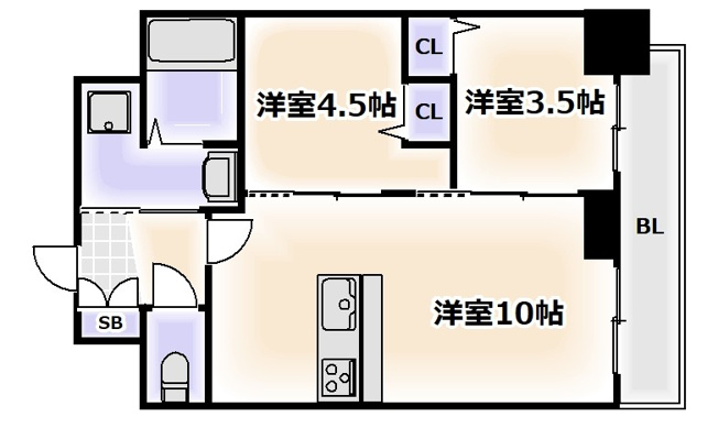 【間取り】 | リヴェント難波ウエスト