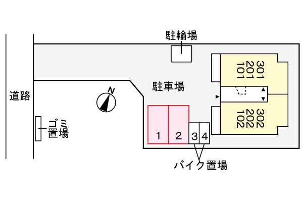 ルミエールの駐車場|駐車場