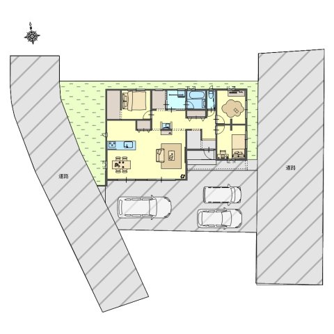 土地（門司区白野江１丁目）の参考プラン|参考プランです。建築条件はありません。