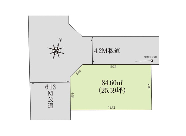 【区画図】 | 志木市下宗岡4丁目　新築一戸建住宅　全1棟　(志木本店) | 陽当たり、通風良好な開放的な角地
