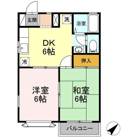 メゾングラッセ Aの間取り