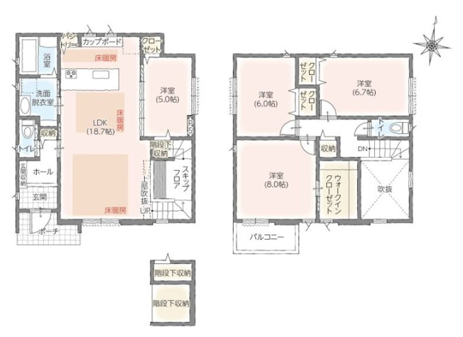 【間取り】 | 富士市今泉Ⅴ　新築戸建て　4号棟