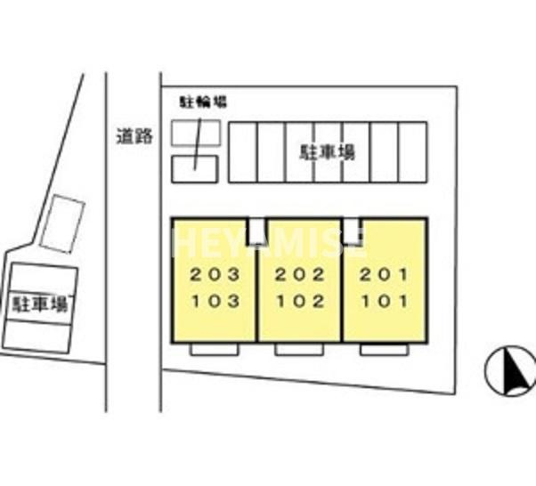 メルベーユ平山の区画図