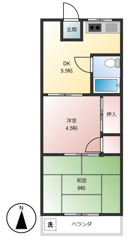 第１竹雪コーポの間取り