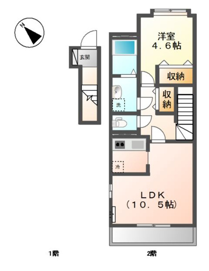 【間取り】 | パサージュ　デュ　ヴァン | 1LDKのお部屋です
