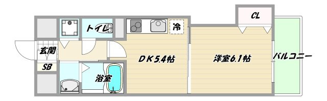 大阪市淀川区宮原１丁目の賃貸マンションの間取り