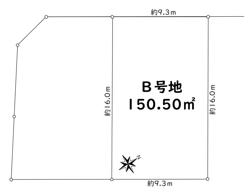 神戸市西区中野２丁目土地Ｂ号地の土地図