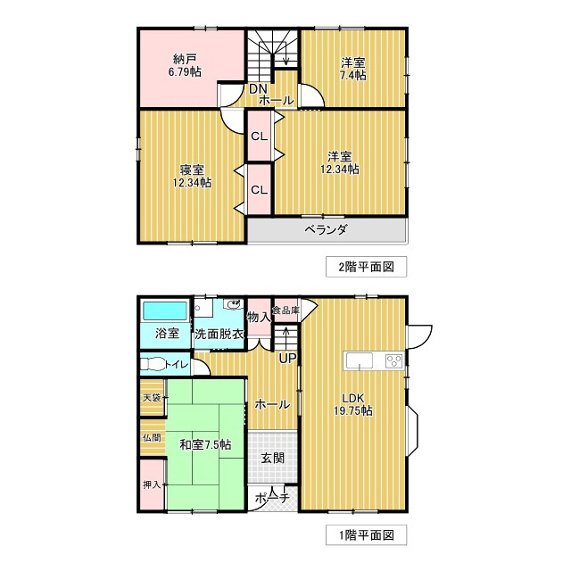 一宮市三条　戸建ての間取り