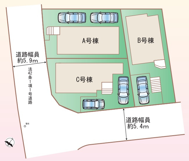 神戸市垂水区南多聞台5丁目の区画図
