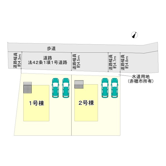 【区画図】 | 赤穂市北野中第4 1期/全2棟