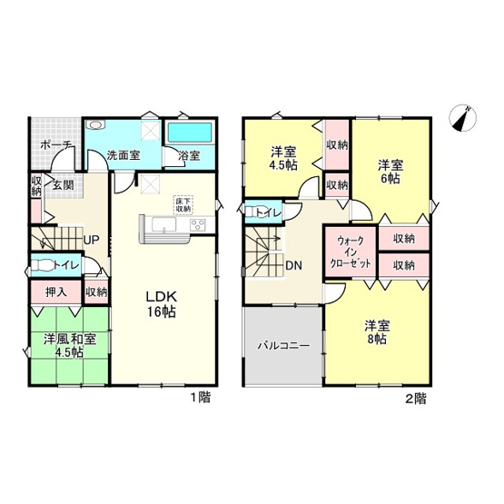 【間取り】 | 赤穂市北野中第4 1期/全2棟