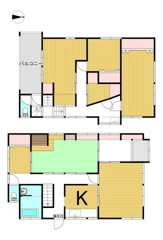 植田町本町一丁目 中古一戸建ての間取り