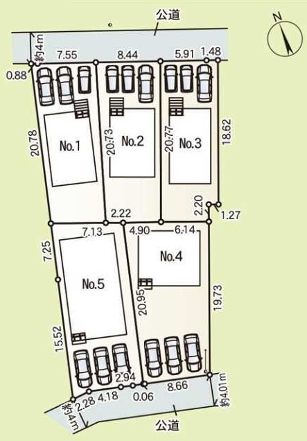 Cradle garden　大泉町寄木戸第18の区画図|図面と現況が異なる場合、現況を優先とします。【4号棟】