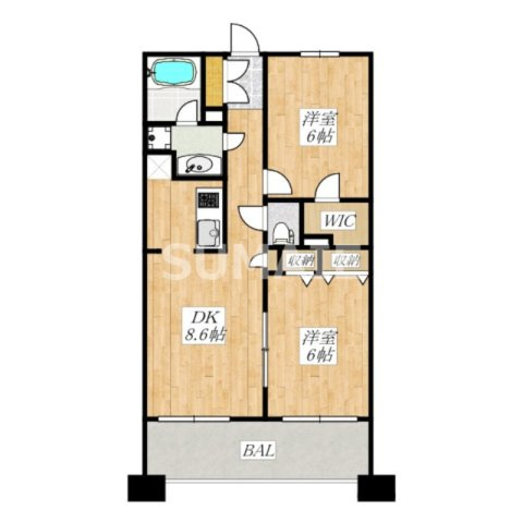 シアンズ北浦和の間取り|間取りです。