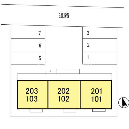 マルベリー　弐番館の区画図|当社、チルホームのHPもご覧ください(^^)/物件情報多数♪