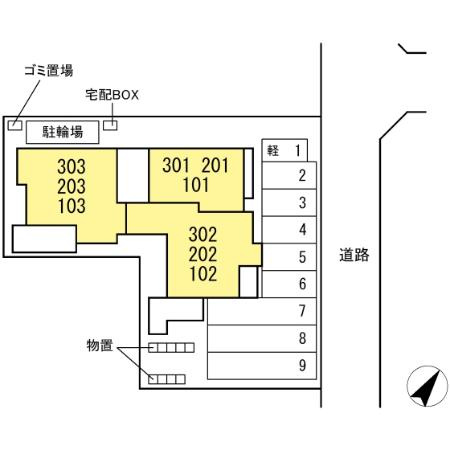 TORISIA向中野　Ⅳの区画図